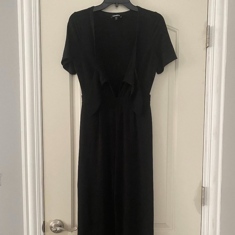 Express Black Short Sleeve Jumpsuit Size: S